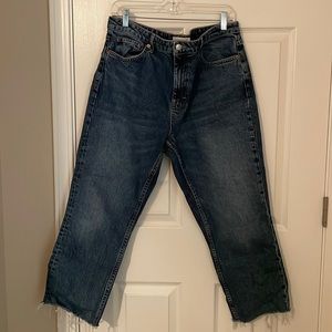 High waist cropped jean